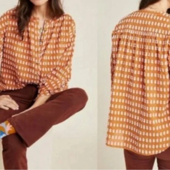Pilcro and the Letterpress Tops - Anthropologie pilcro tavi textured button down size S